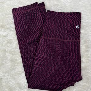 Lululemon Wunder Under Crop Hi-Rise Full-On Luon Shifted‎ Horizon Size 8